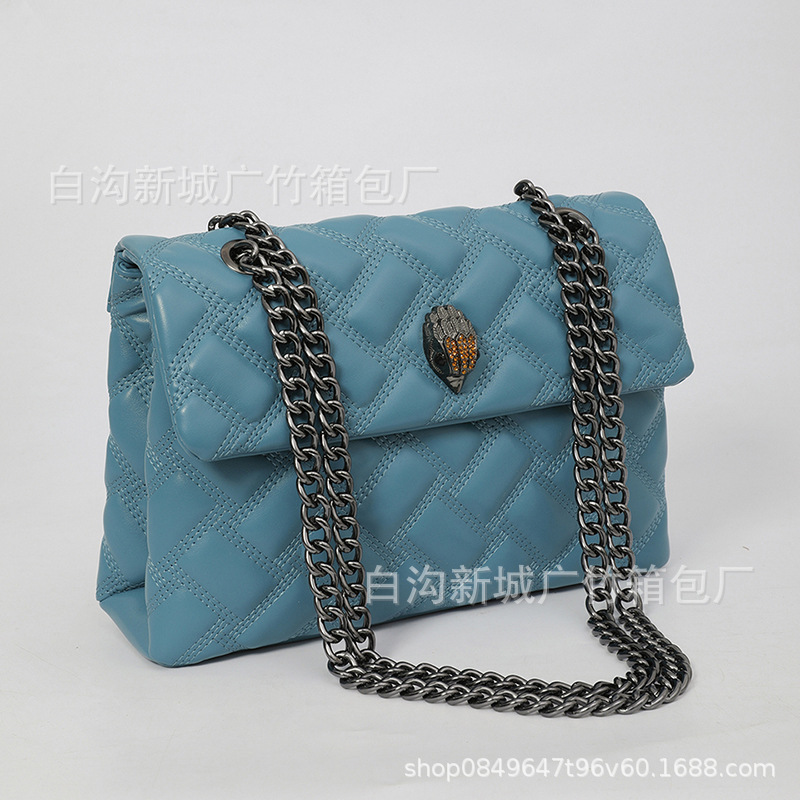 Eagle Bag Women's Design Rhombic Chain Bag Flip Small Square Bag Shoulder Crossbody Bag European and American Style Cross-border Women's Bag