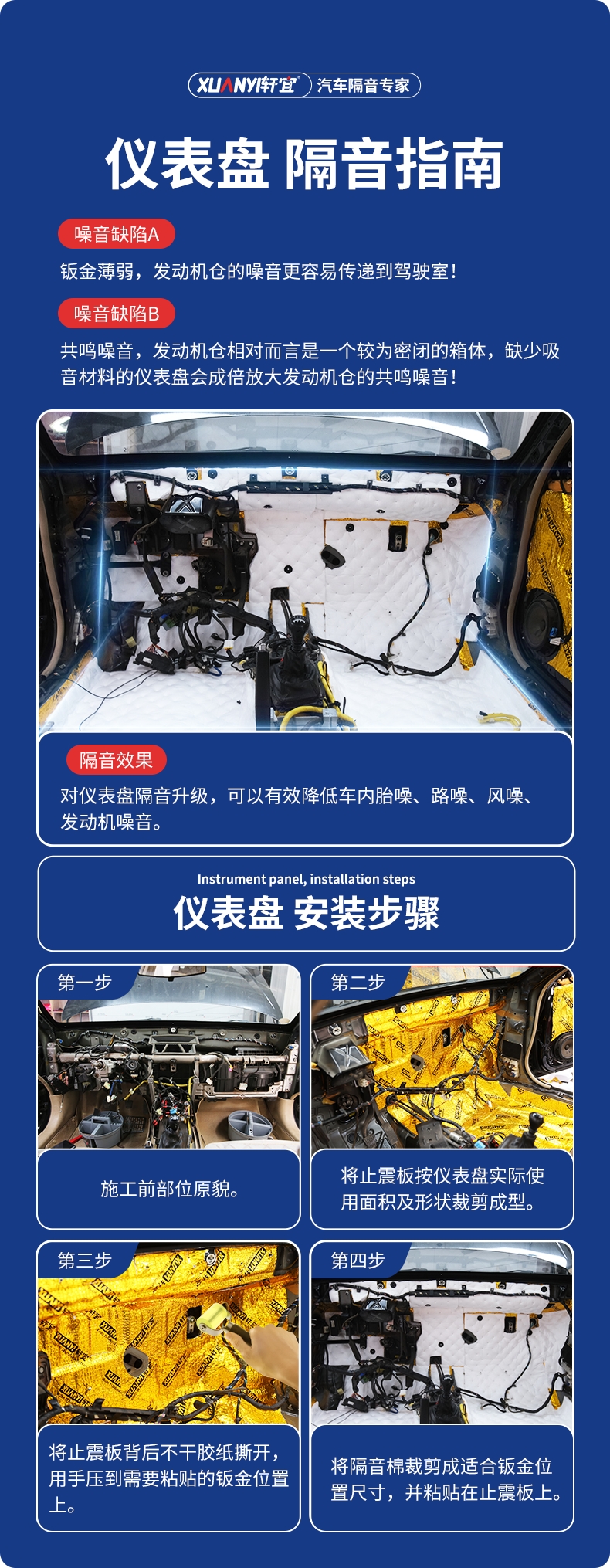 Car sound insulation anti-vibration board whole car sound insulation cotton material four-wheel sound absorption cotton four-door modified door noise reduction sticker self-adhesive