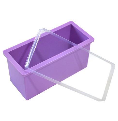Supply of square soap mold, silicone handmade soap mold, two-in-one, silicone mold + cover, 650g soap output