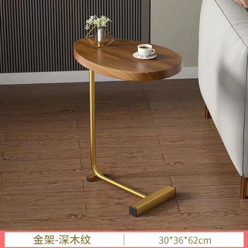 Mesa de té simple, mesa de lado, sala de estar nórdica, esquina de balcón doméstico, mesa de almacenamiento, mesa de almacenamiento al lado de la cama.