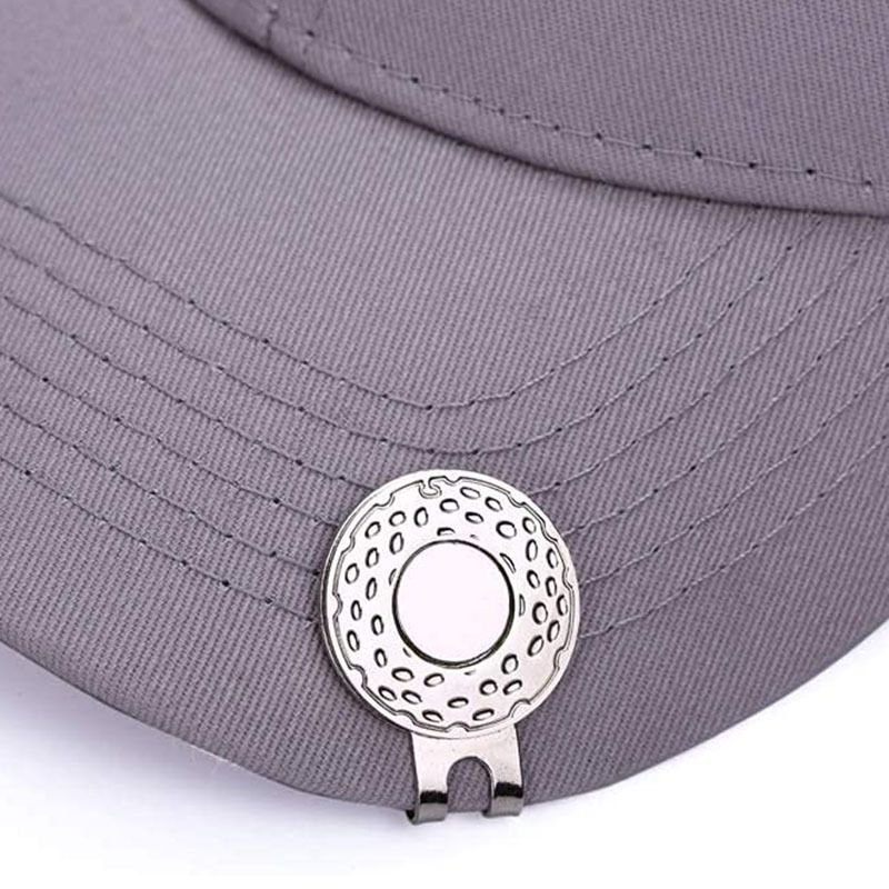 Nuevo clip de la gorra de golf marca 25mm moneda redonda Bola de plata marca con imán transfronteriza Venta caliente