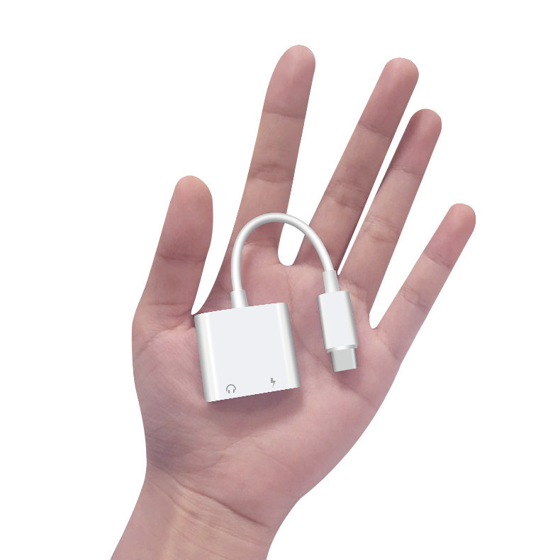 type-c二合一数字音频转接线3.5mm手机耳机转换器typec适用华为