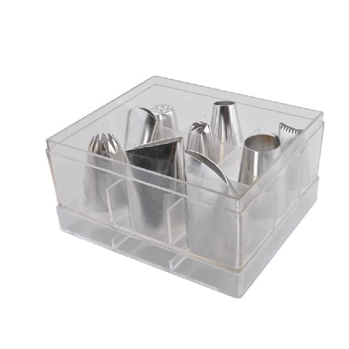 Qiantuan Piping tool set 9-head large flower shape 304 stainless steel piping mouth baking flower mouth wholesale