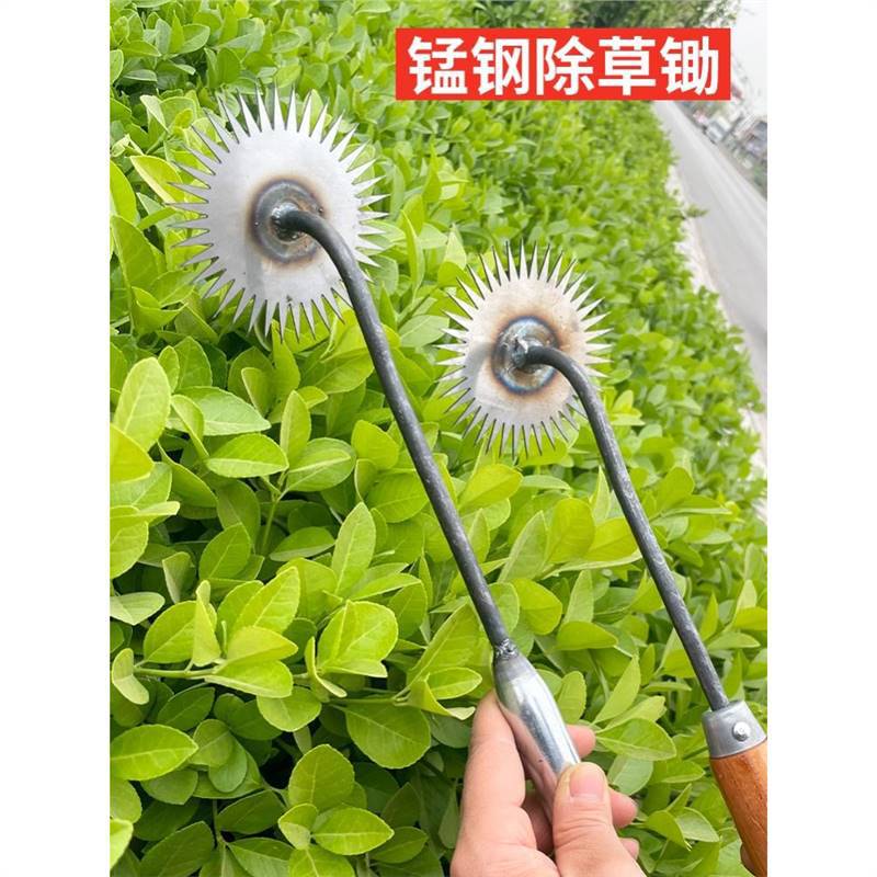 大号锄草锄头锰钢多功能搂草耙子长把拔草钉锄户外可携式开荒