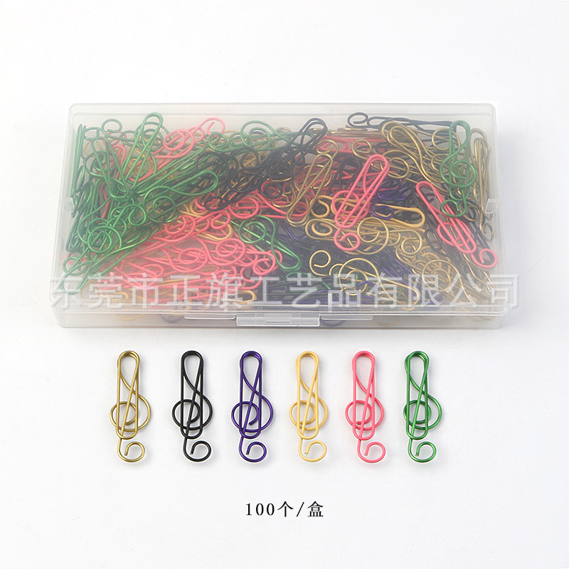 Clip de papel 100 pcs/Box 130g de la nota 6-color