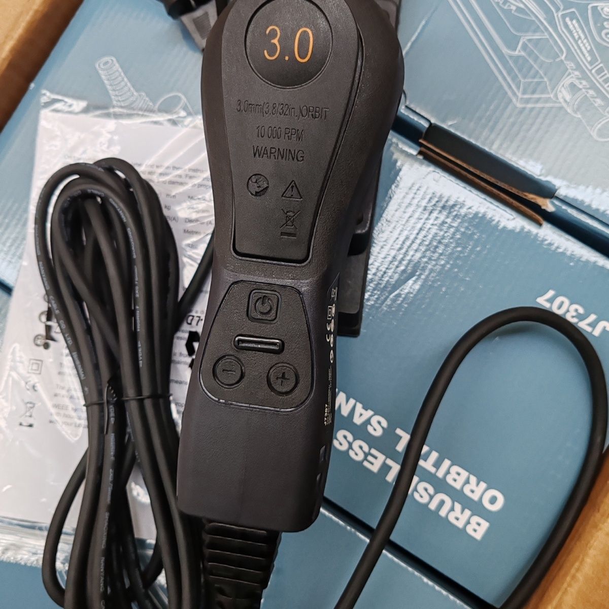 手持超轻70×198电动无刷打磨机砂纸机汽车家具腻子打磨