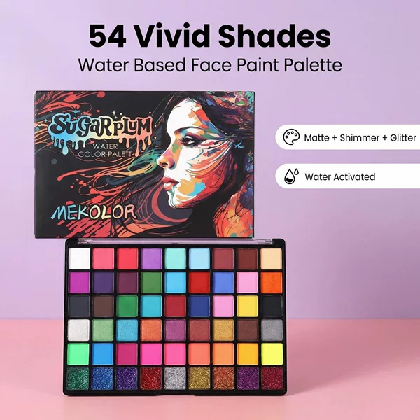Cross-border bestseller: 54-color water-soluble body paint set for Halloween face painting