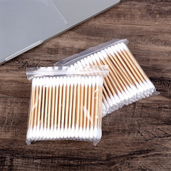 Disposable round double-headed cotton swabs wholesale bagged care cotton swabs pointed makeup cotton swabs high quality hygienic and clean