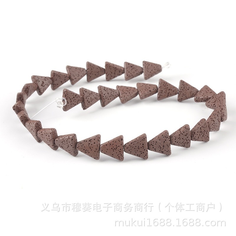 香薰彩色火山石三角块散珠DIY手链项链饰品配件半成品串珠批发|undefined