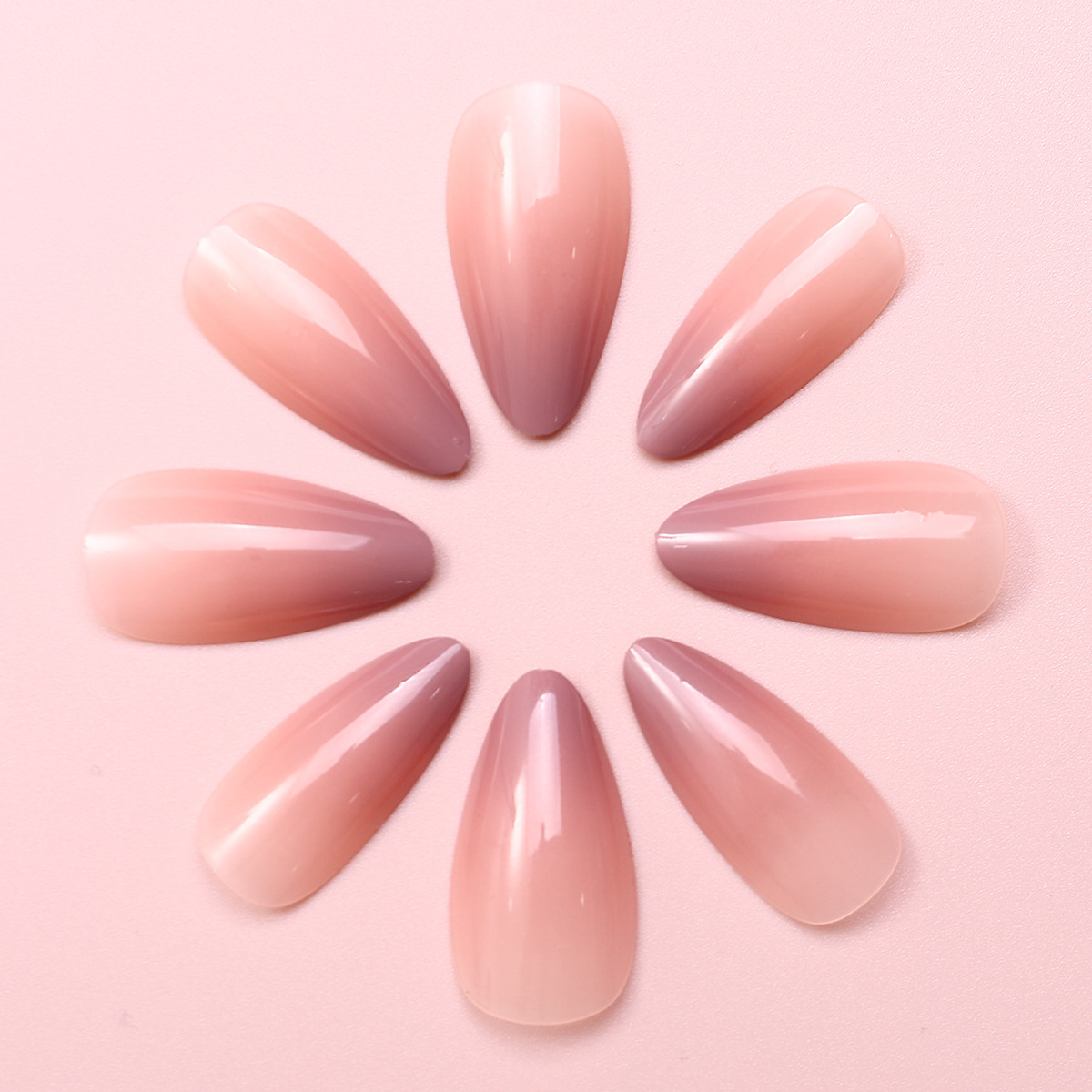 Gradiente desgaste de uñas productos terminados parches de uñas falsas estilo largo estilo simple desgaste de uñas de estilo simple