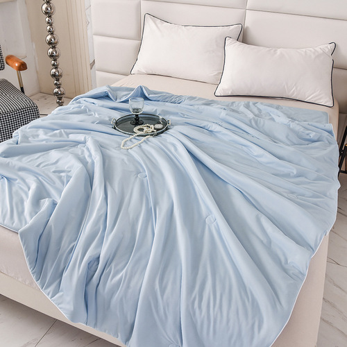  New Model A-Type Cooling Ice Silk Summer Comforter, Washable Single or Double Person Down Filled Air Conditioner Blanket, Thin Blanket Wholesale