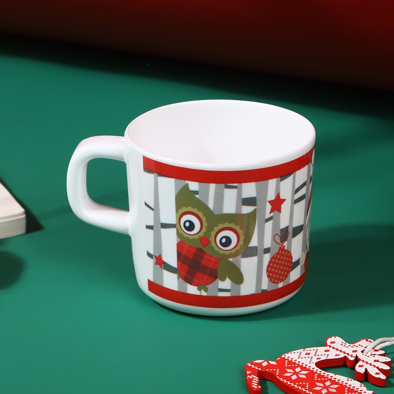 Fabricantes transfronterizos de melamina platos de mesa tazas de Navidad con tazas de mango tazas de alta temperatura al por mayor