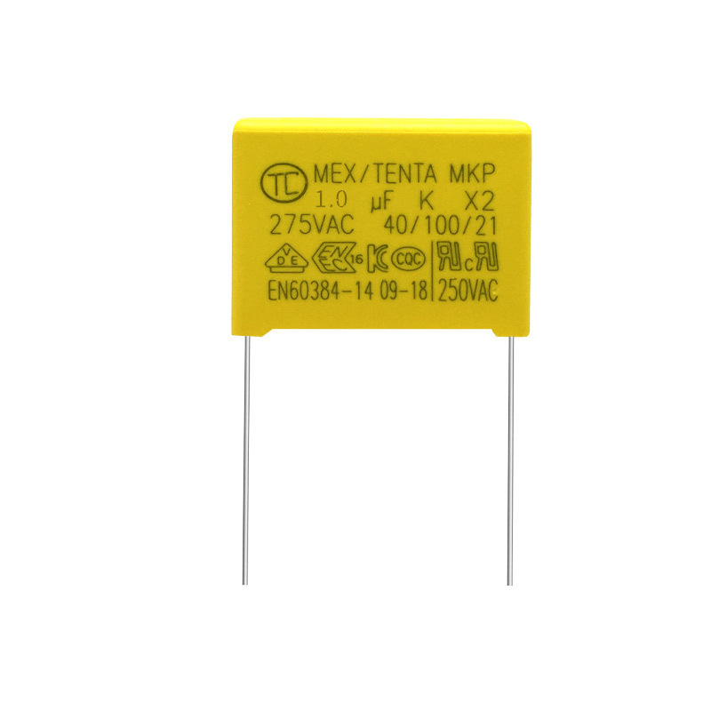 TC天泰安规薄膜电容105K1.0UF275VAC交流X2~ P22.5MM