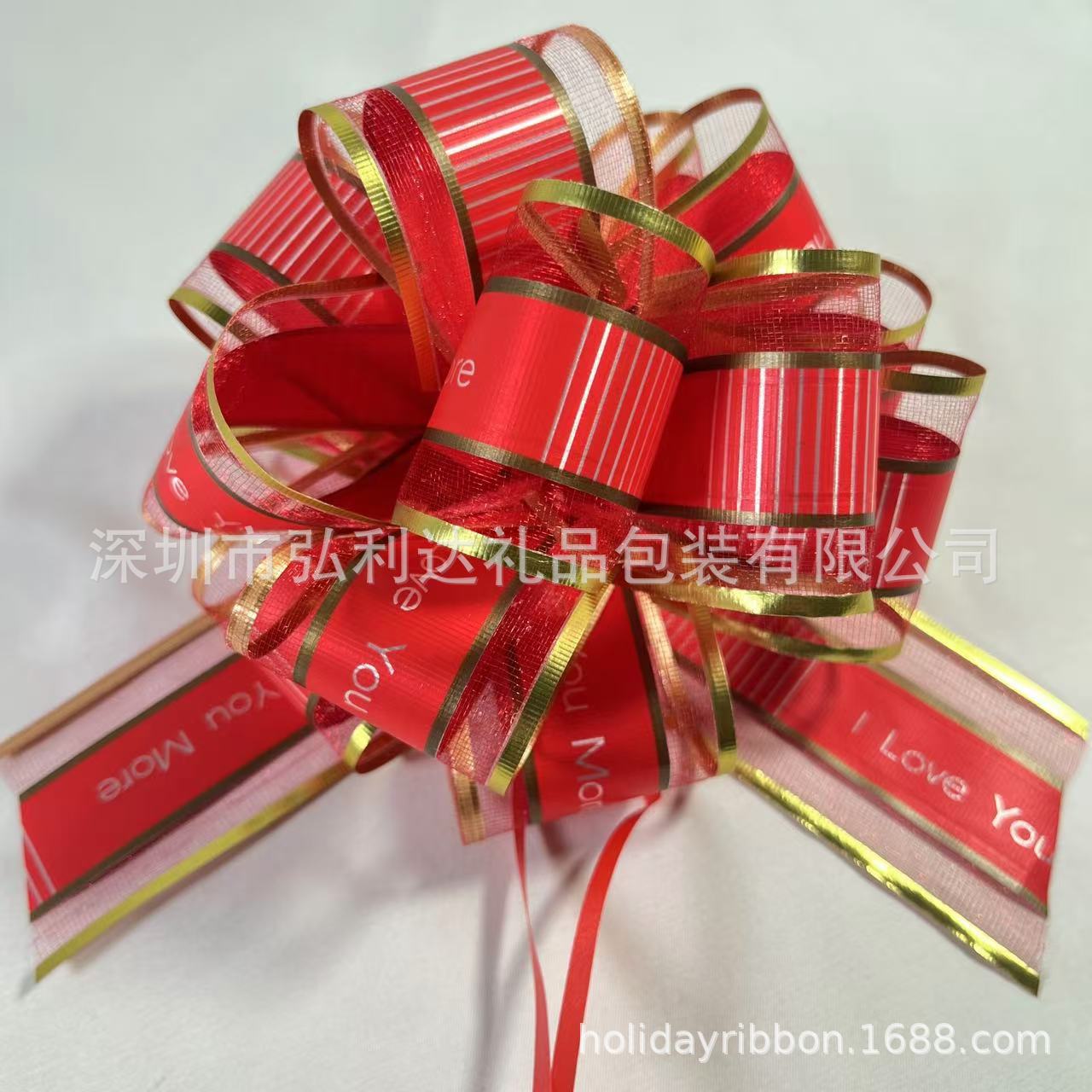 Flor de nieve de mano de cinta de color de flor de la decoración de la caja de regalo del día de San Valentín de boda manija decoración de arco