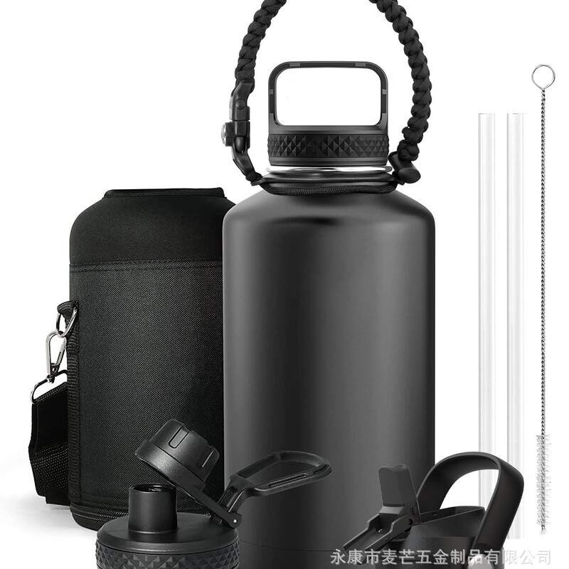 Amazon Hot Sale Half Gallon 64oz Double Layer Vacuum Stainless Steel Thermos Cup Large Capacity Outdoor Camping Climbing Pot