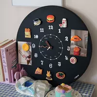 Ретро настенные часы с магнитом в стиле пастораль, DIY магнитные настенные часы для декора гостиной, украшение для дома, стола