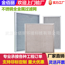 不锈钢过滤器初效板式全金属滤芯耐高温烧结厨房油烟净化器过滤网