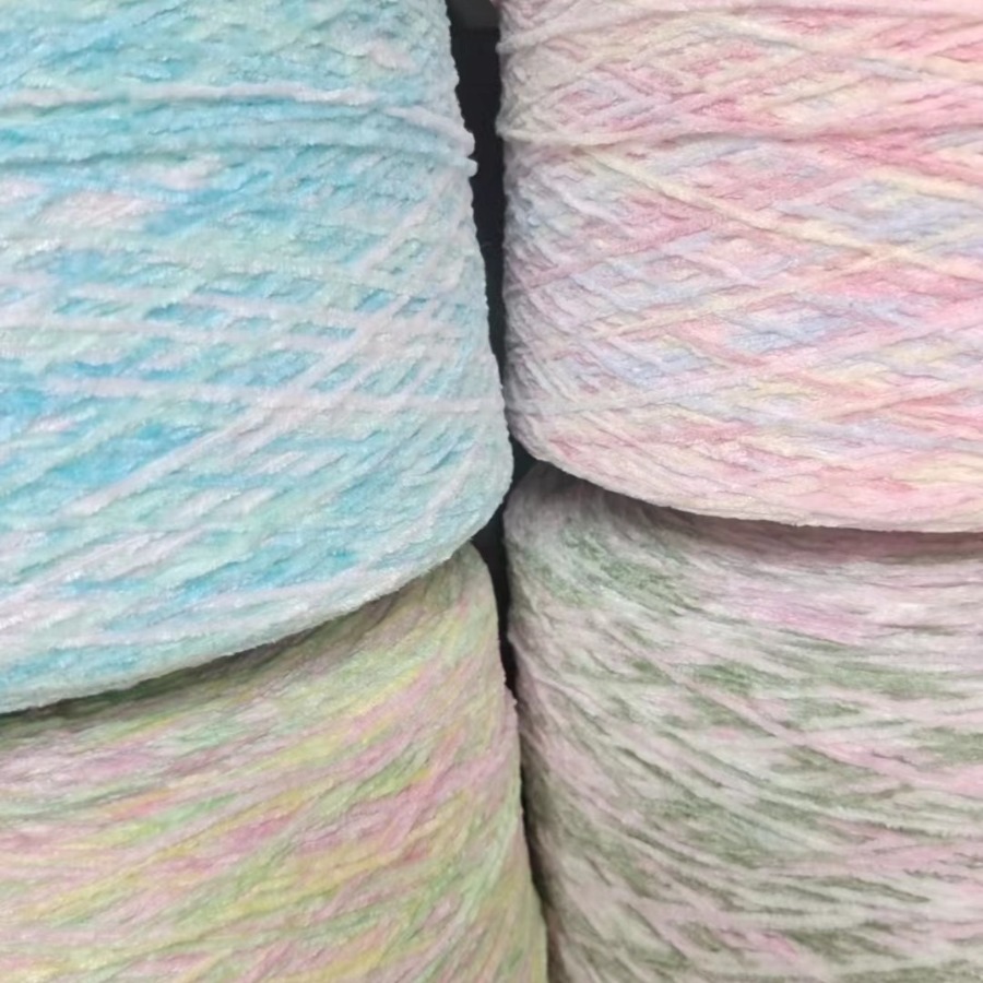 花式纱  雪尼尔纱线  段染雪尼尔