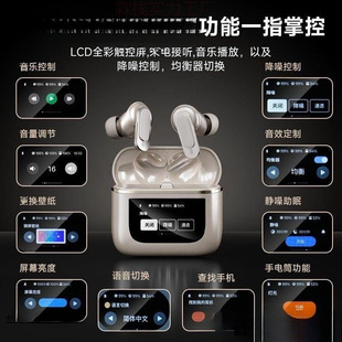 In-ear piano sound wireless game screen Bluetooth headset touch screen motion noise reduction active screen with business