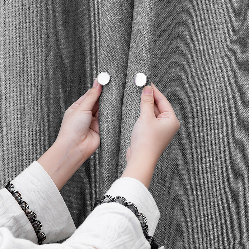 커튼 자석 잠금 버클 못 없는 스트랩 도어 커튼 블랙아웃 침대 커튼 버클 링 닫기 클립 자석 고정