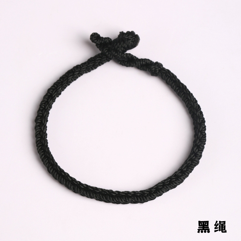 Nudo año de nacimiento de dragón rojo cuerda pulsera rata año amarillo oro suerte cuentas tejida a mano pulsera de cuerda colorida al por mayor