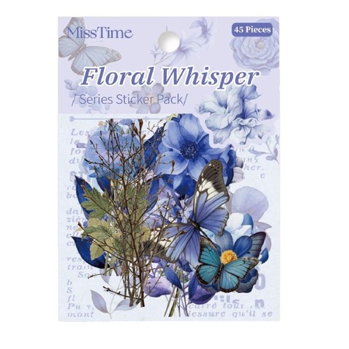 Time-Keeping Diary Stickers: Whispering Florals – Vintage Plant & Flower Collage Designs for Creative Deco Stickers