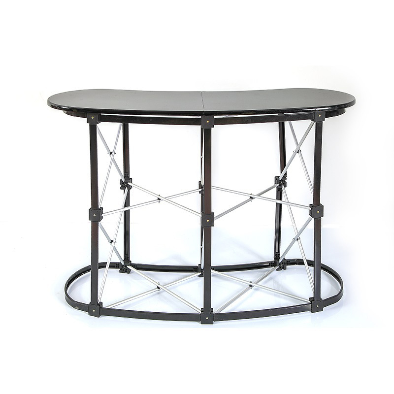 Mesa de promoción de malla de tracción de aleación de aluminio transfronteriza plegable curva de malla de tracción de mesa de recepción de película de presión en el extranjero cabina de recepción portátil