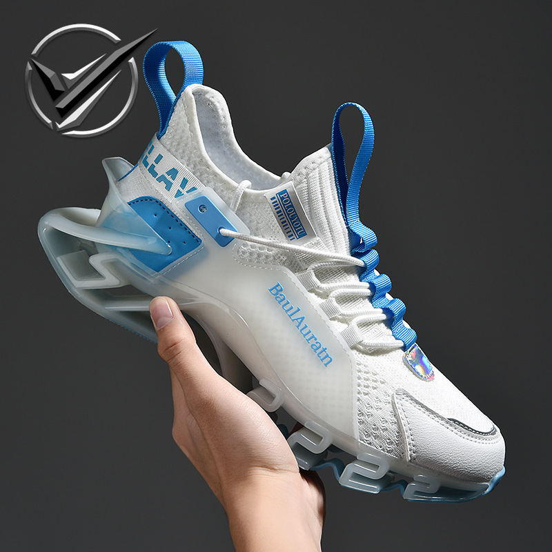 笑相迎刀锋鞋2022年新款跑步鞋镂空减震运动鞋子秋季透气网面男鞋|ms