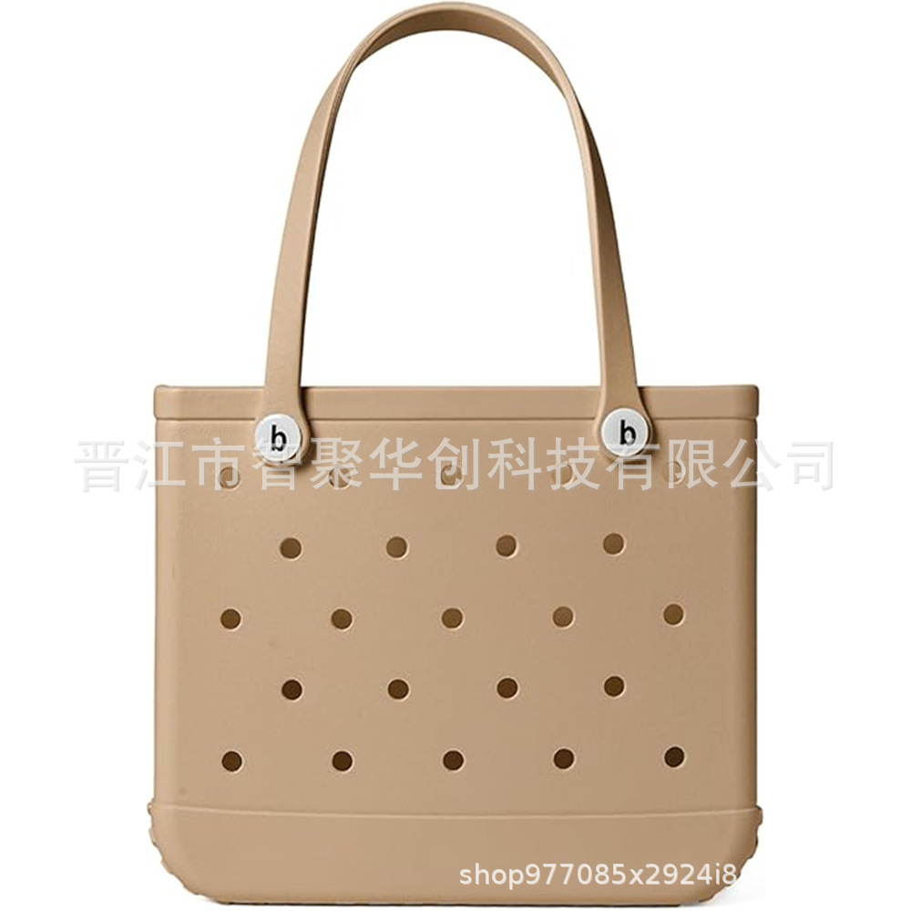 Eva bolsa de playa bolsa de agujero ligera europea y americana moda diy bolsa de mano de gran capacidad bolsa de hombro especial junto al mar