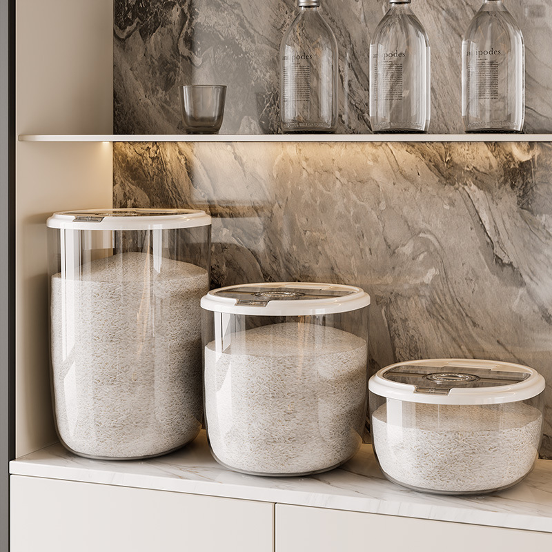 Barril de arroz doméstico a prueba de insectos a prueba de humedad, caja de arroz de granos de granos, tanque de almacenamiento de harina