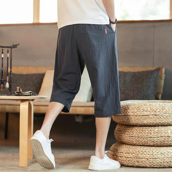Summer solid color trend retro trousers