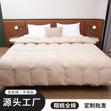 120支精梳全棉双层羽绒被套半成品自充绒羽绒被壳亲肤柔软