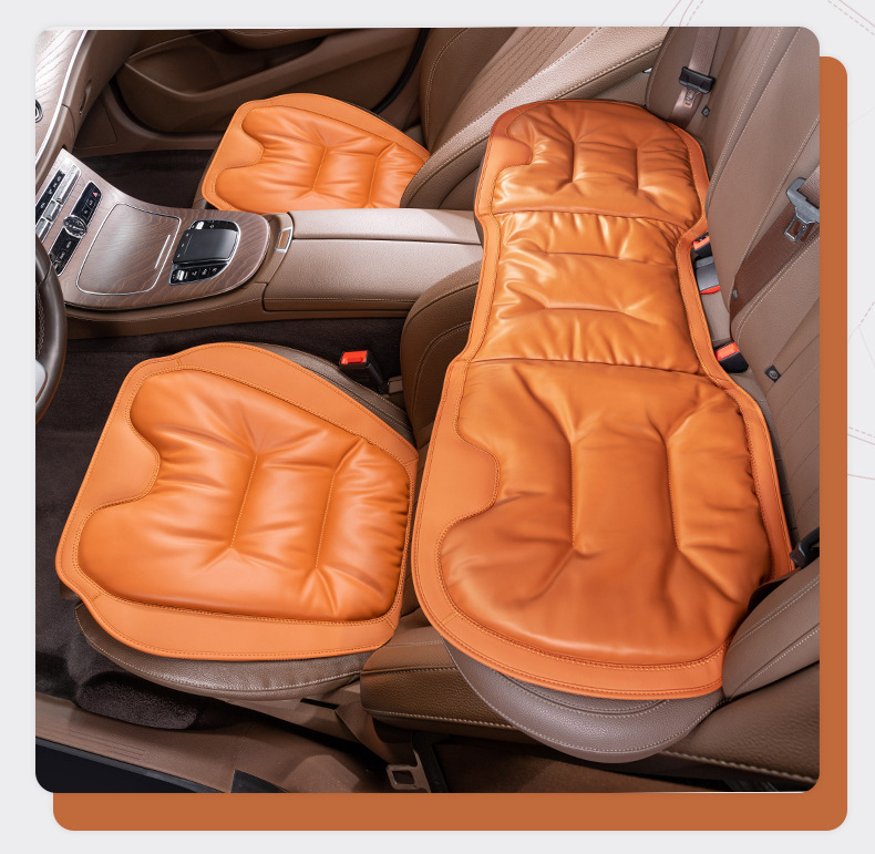 2025 New Car Seat Cushion, Anti-Fouling Leather, High-End, Skin-Friendly Seat Cushion, Original Car Color Four-Season Cushion, Non-Slip and Breathable