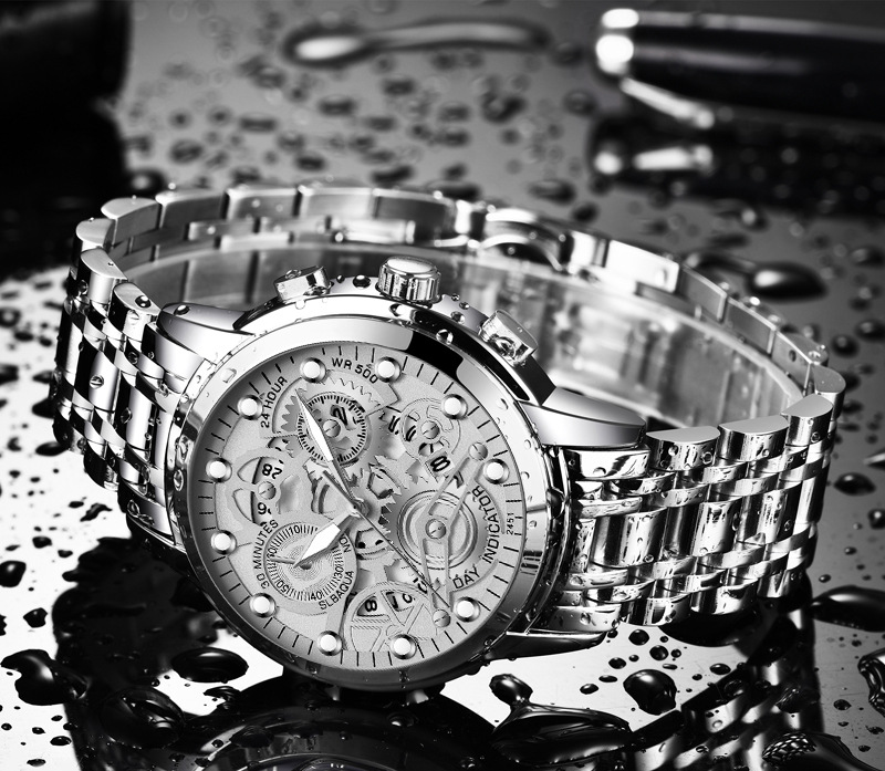 Neue heiße verkaufende Uhr VAVA VOOM Stahlbanduhren für Männer Wasserdichte Herrenuhr Business Fashion Watch_voghion.com