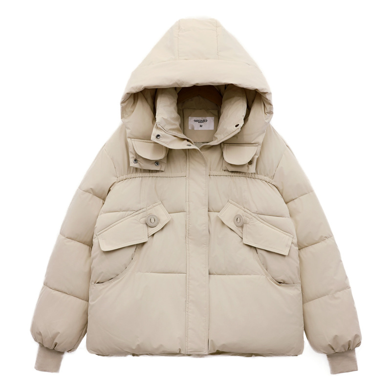 2024 al por mayor chaqueta de algodón suelta de mujer chaqueta de algodón con capuzas calientes de otoño y invierno corto engrosado chaqueta de pan de algodón image 6