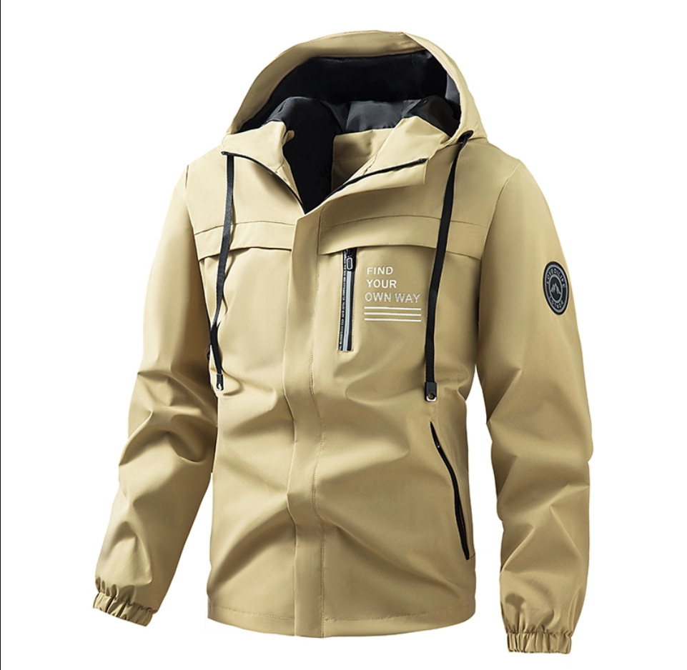 Primavera y otoño transfronterizos chaqueta de otoño hombre ropa deportiva al aire libre vestir de asalto chaqueta con capuzas casuales chaqueta de tamaño grande para hombres comercio exterior