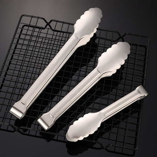 Aion 304 stainless steel one-piece plum blossom clamp multi-specification classic bread clamp sanded barbecue clamp hotel towel