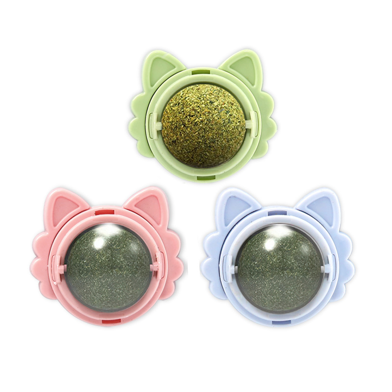 캣닙 볼 고양이 장난감 셀프 하이 어금니 재미있는 고양이 아티팩트 롤리팝 핥기 음악  고양이 바람 WO