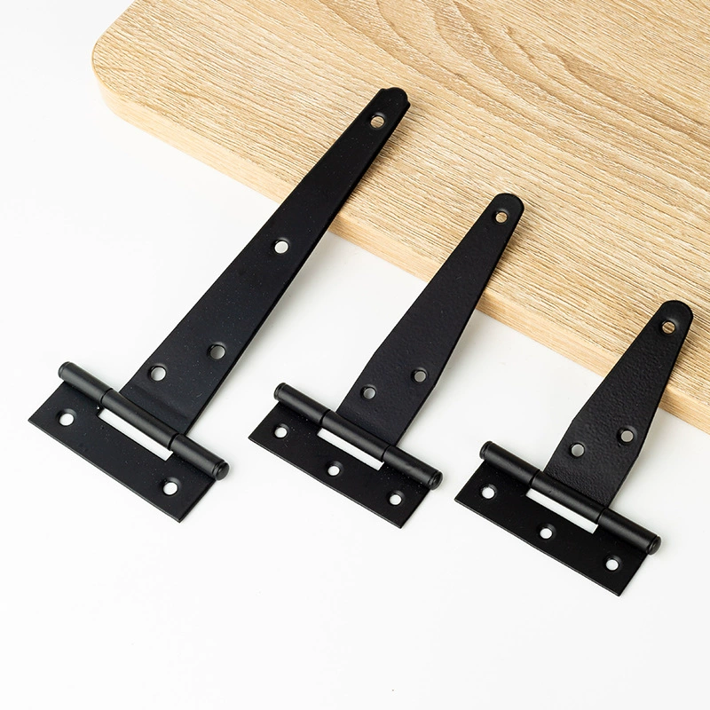 Cross-mirror T-shaped hinge, triangular hinge with groove shaft bearing door and window hardware black finish hardware accessory