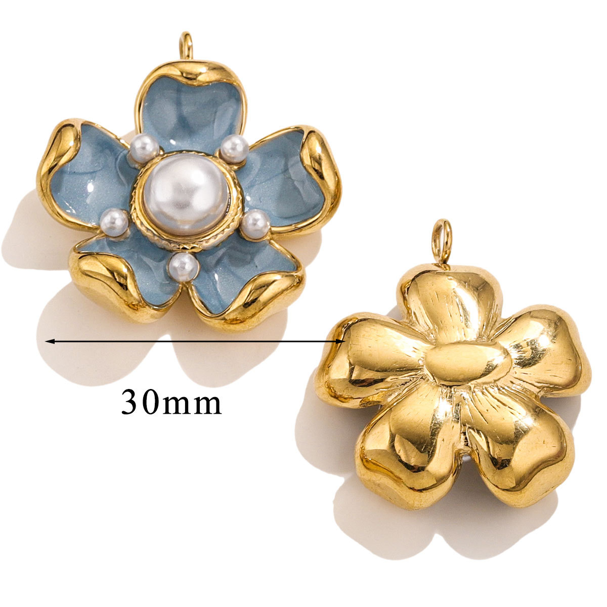 Nuevos pétalos de rosa colgante de goteo de aceite diseño chino retro temperamento simple tridimensional diy perlas pendientes
