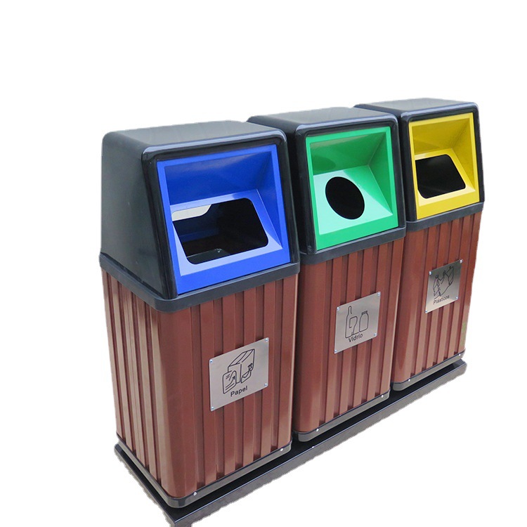 三分类大号垃圾桶户外金属垃圾箱生产厂家小区学校公园环卫果皮箱