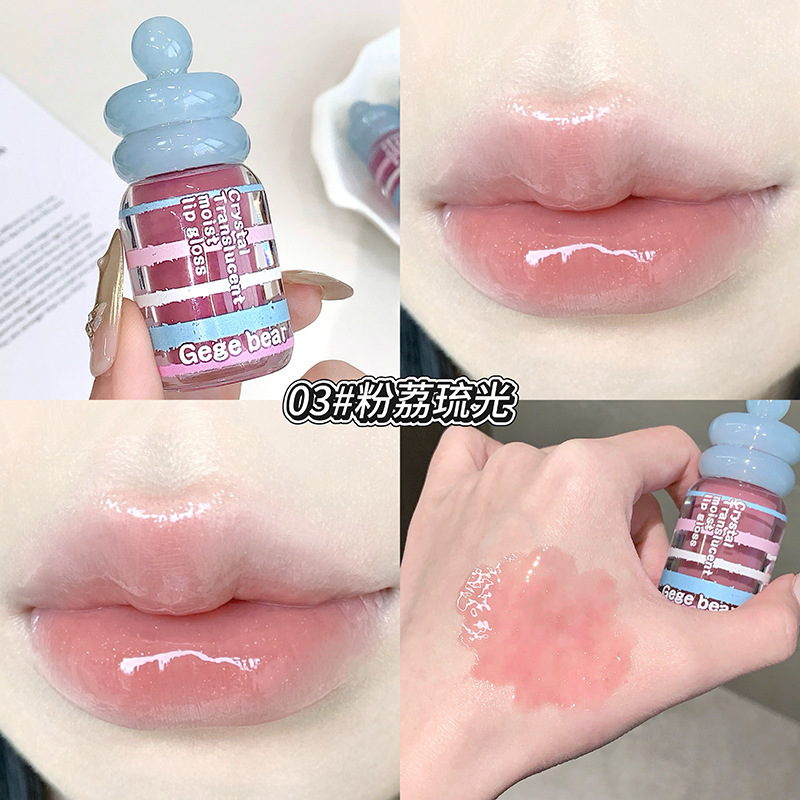 Nuevo producto Gege Bear Crystal Moisturizing Lip Honey, base humectante, invierno y otoño para desalinizar los labios.