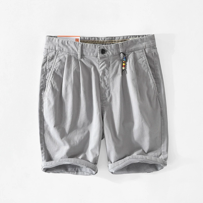 T101 весна и лето новые мужские сплошные повседневные хлопчатобумажные укороченные брюки