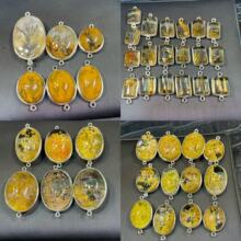 天然发晶钛晶兔毛幽灵招财树手工银镶双耳水晶 厂家直供