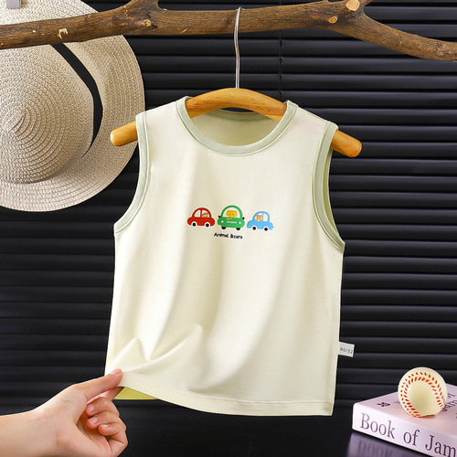 Summer Thin Boys' Baby T-shirt, Cross-Training Modal Undershirt for Girls, Sleeveless Baby Bodysuit, Wholesale