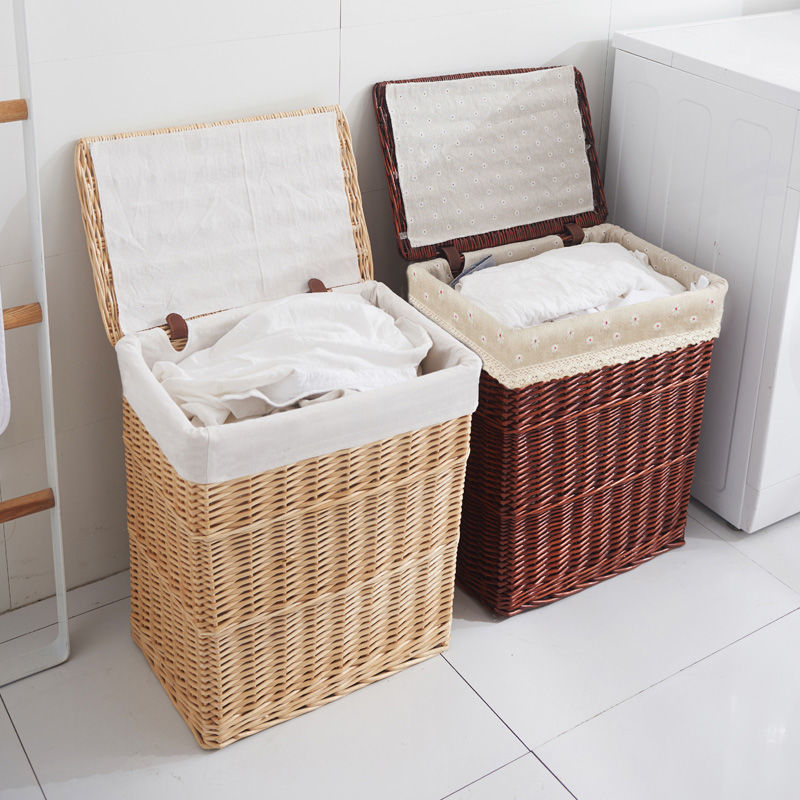 Willow Dirty clothes basket Laundry basket Dirty clothes Storage baskets clothes storage box capacity clothes weave household