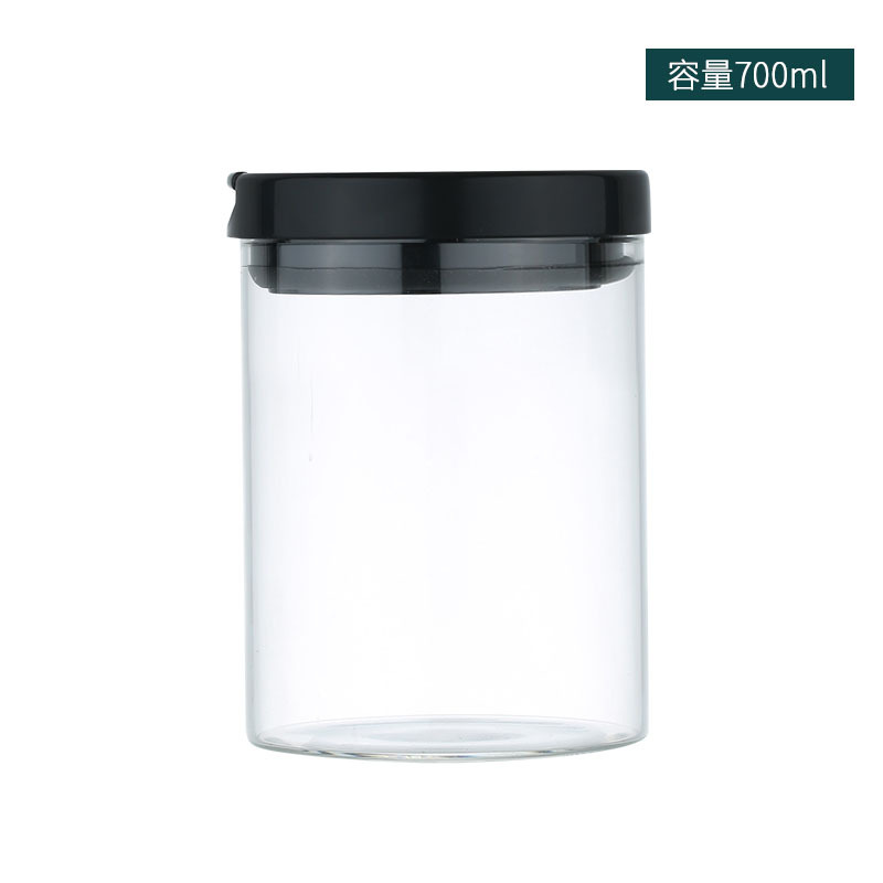 Tarro sellado café en polvo granos de café botella de vidrio frasco de almacenamiento snack azúcar frasco de frutas secas productos secos frasco de almacenamiento de vidrio