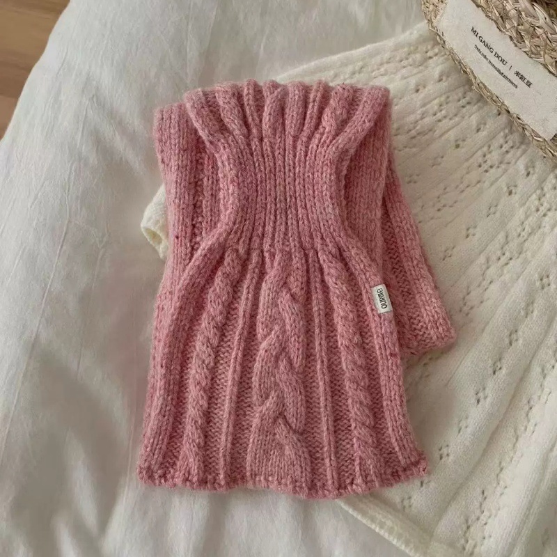 Cuello Tejido Cruzado 100% Lana Cálido para Cuello