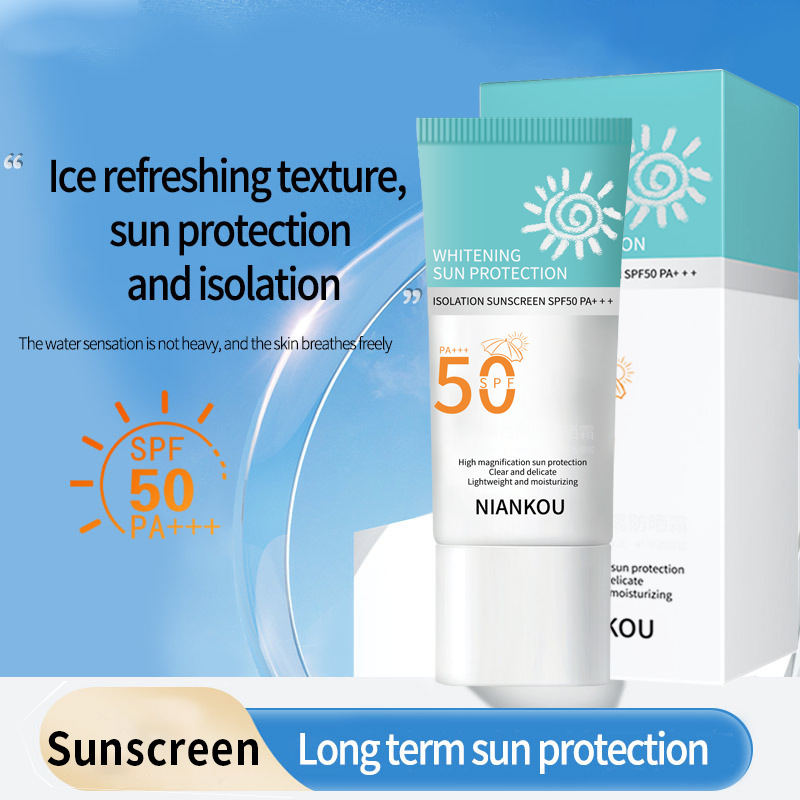 Cross-Border English Foreign Trade Sunscreen Cream, Isolation Sun Protection, Uv Protection, Firming, Moisturizing, Refreshing, Non-Greasy, Wholesale