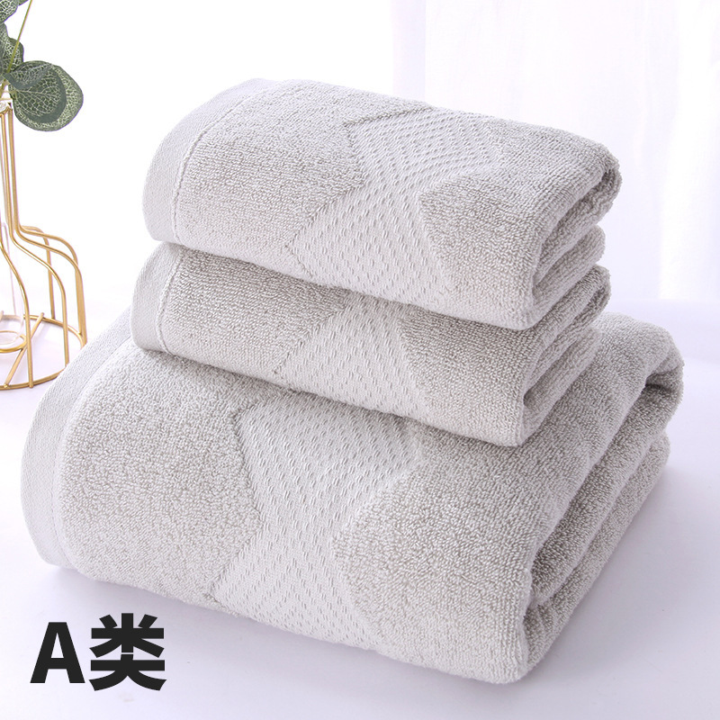 Toallas de baño de algodón puro tipo A toalla de baño grande al por mayor toalla de algodón de dos piezas engrosada suave absorbente hotel bordado para el hogar